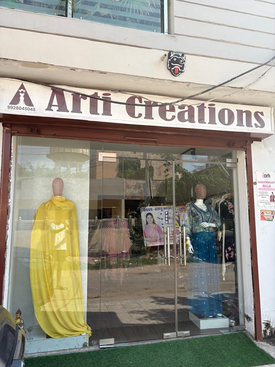 The actual Arti Creations storefront